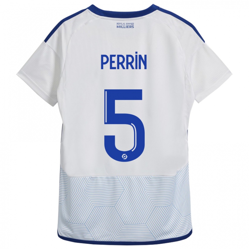 Bambino Maglia Lucas Perrin #5 Bianco Kit Gara Away 2023/24 Maglietta