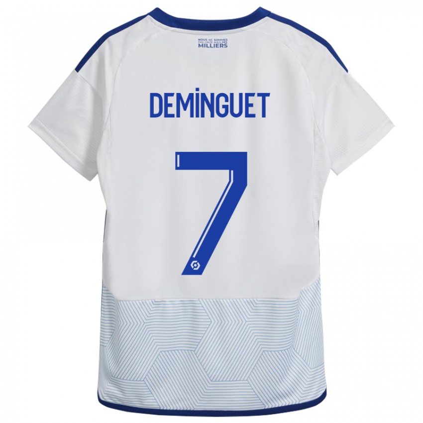 Bambino Maglia Jessy Deminguet #7 Bianco Kit Gara Away 2023/24 Maglietta