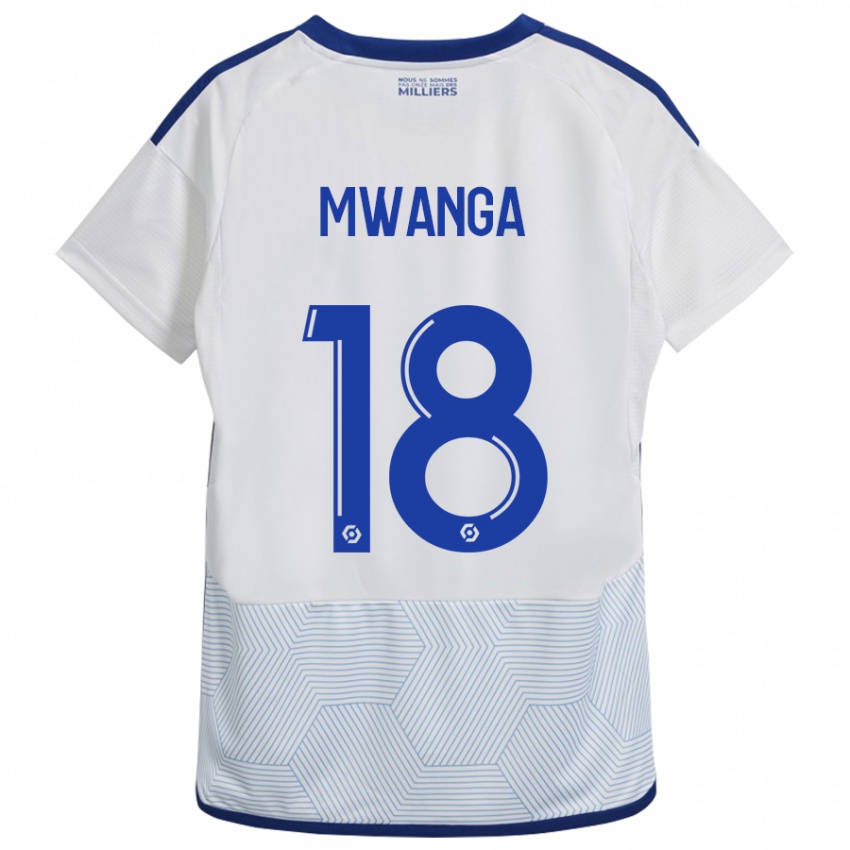 Bambino Maglia Junior Mwanga #18 Bianco Kit Gara Away 2023/24 Maglietta