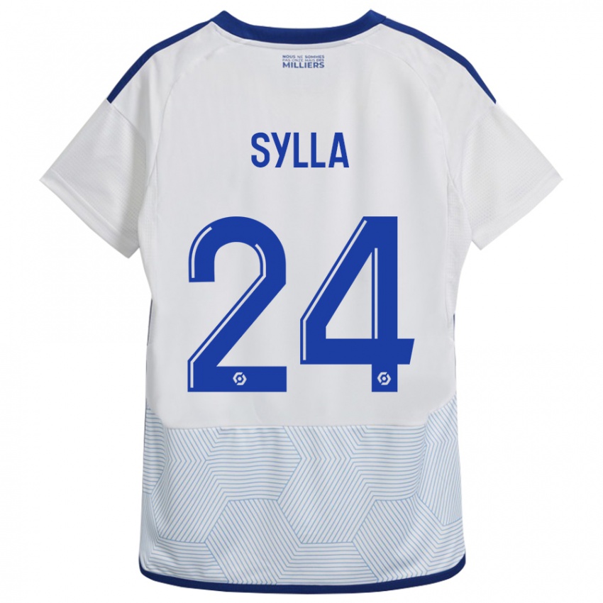 Bambino Maglia Abakar Sylla #24 Bianco Kit Gara Away 2023/24 Maglietta