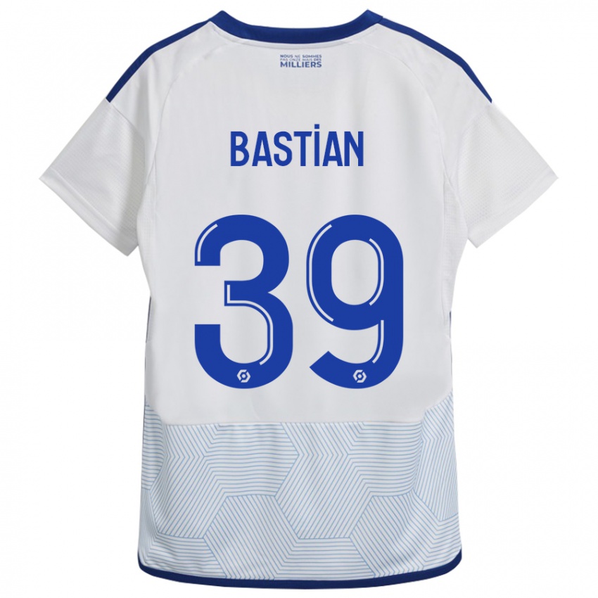 Bambino Maglia Maxime Bastian #39 Bianco Kit Gara Away 2023/24 Maglietta