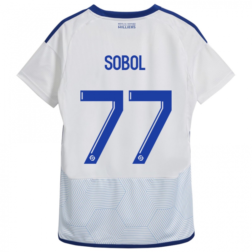 Bambino Maglia Eduard Sobol #77 Bianco Kit Gara Away 2023/24 Maglietta