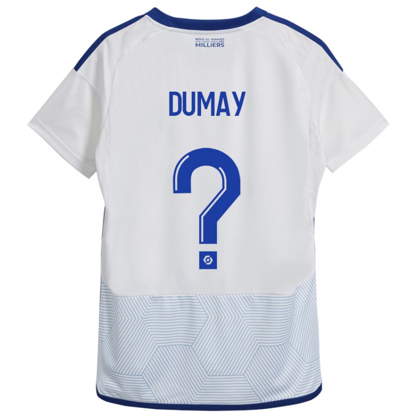 Bambino Maglia Yoann Dumay #0 Bianco Kit Gara Away 2023/24 Maglietta