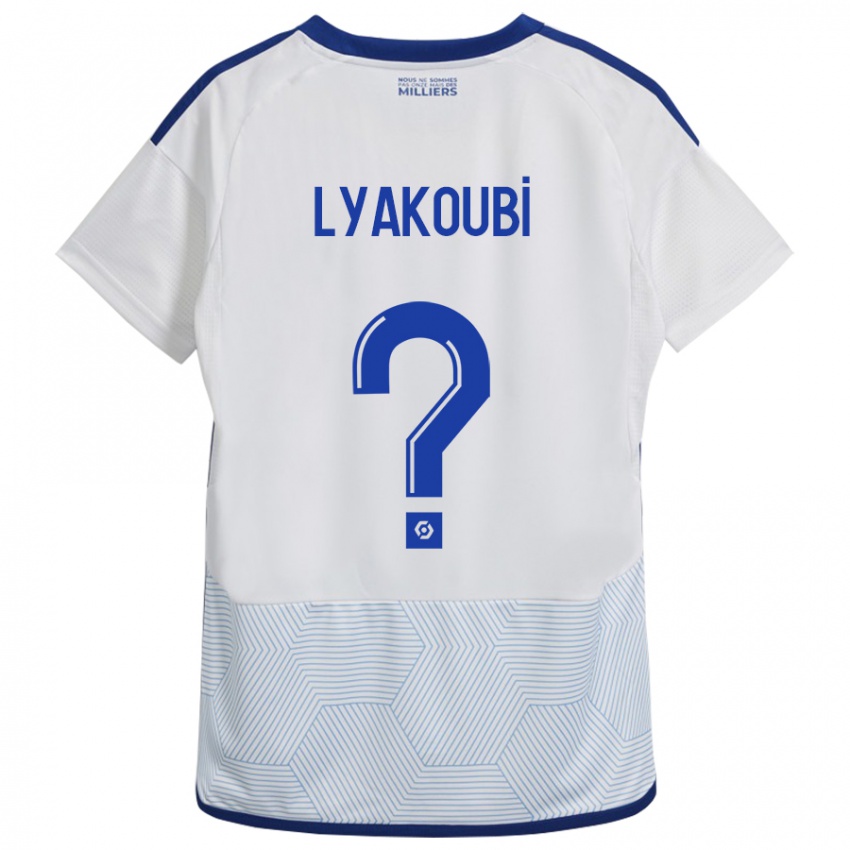 Bambino Maglia Oussama Lyakoubi #0 Bianco Kit Gara Away 2023/24 Maglietta