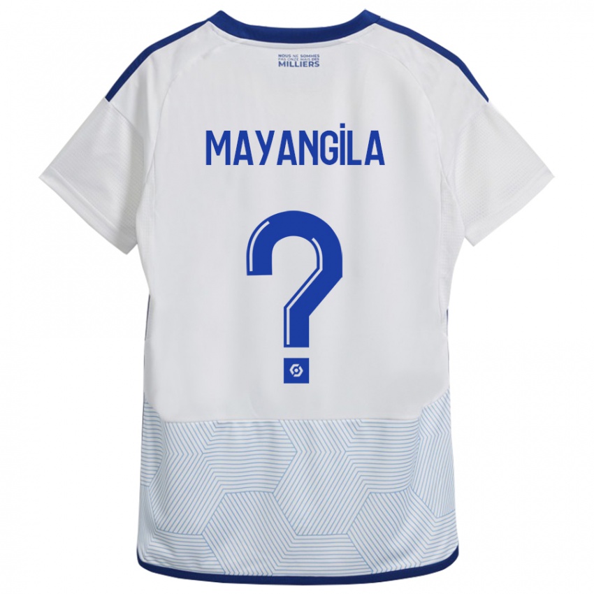 Bambino Maglia Ryan Tutu Mayangila #0 Bianco Kit Gara Away 2023/24 Maglietta