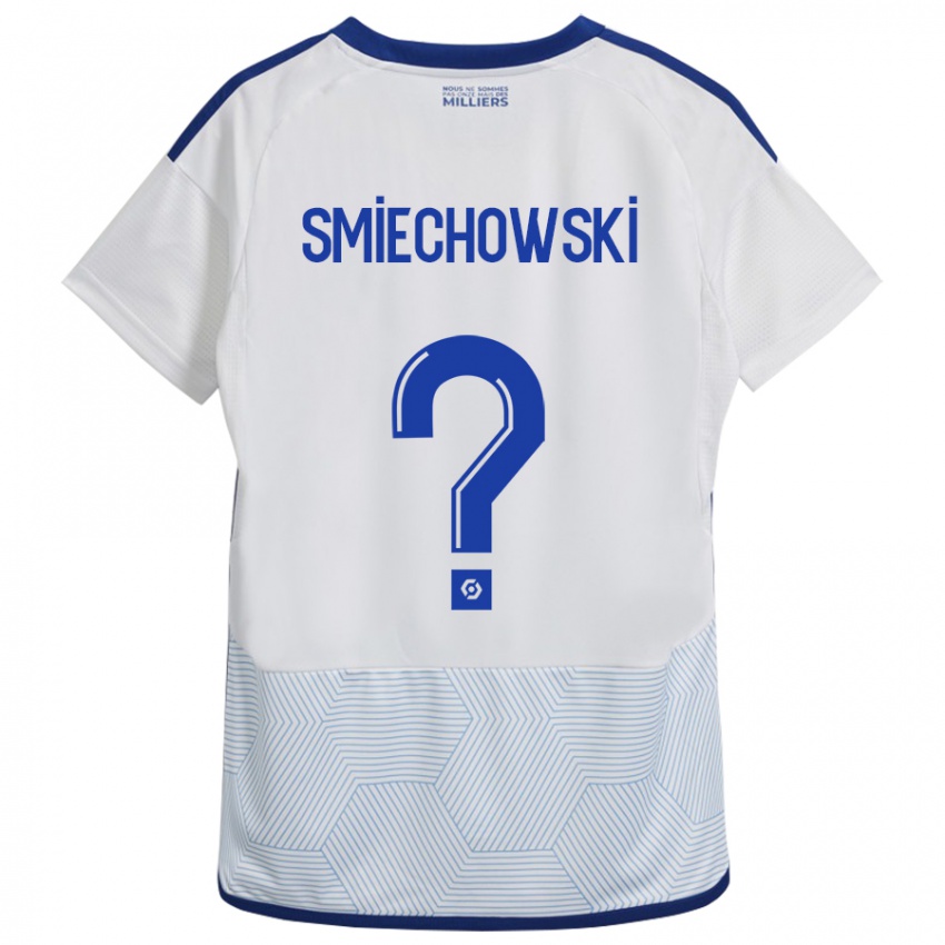 Bambino Maglia Artur Smiechowski #0 Bianco Kit Gara Away 2023/24 Maglietta