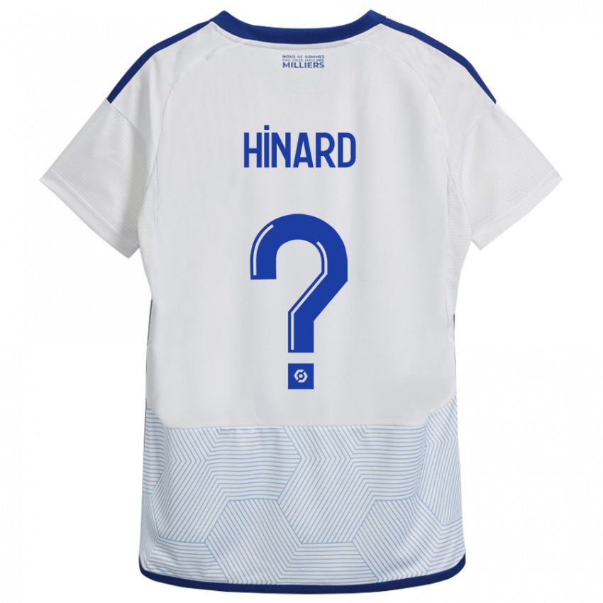 Bambino Maglia Noa Hinard #0 Bianco Kit Gara Away 2023/24 Maglietta