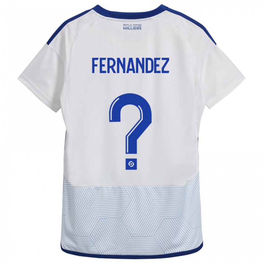 Bambino Maglia Elies Araar Fernandez #0 Bianco Kit Gara Away 2023/24 Maglietta