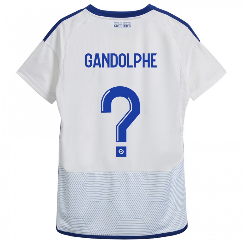 Bambino Maglia Adrien Gandolphe #0 Bianco Kit Gara Away 2023/24 Maglietta