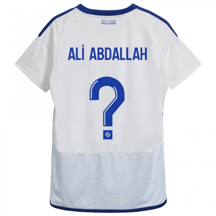 Bambino Maglia Aboubacar Ali Abdallah #0 Bianco Kit Gara Away 2023/24 Maglietta