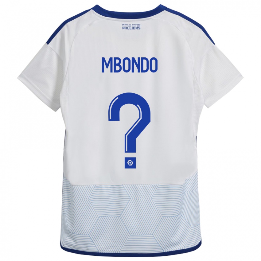 Bambino Maglia Fredy André Mbondo #0 Bianco Kit Gara Away 2023/24 Maglietta