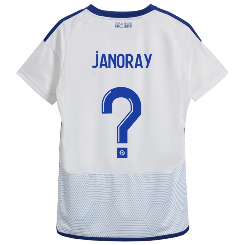 Bambino Maglia Sacha Janoray #0 Bianco Kit Gara Away 2023/24 Maglietta