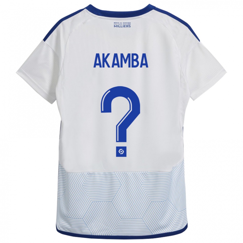 Bambino Maglia Fred Akamba #0 Bianco Kit Gara Away 2023/24 Maglietta