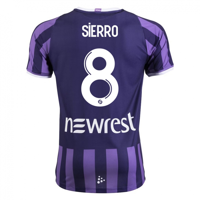 Bambino Maglia Vincent Sierro #8 Porpora Kit Gara Away 2023/24 Maglietta