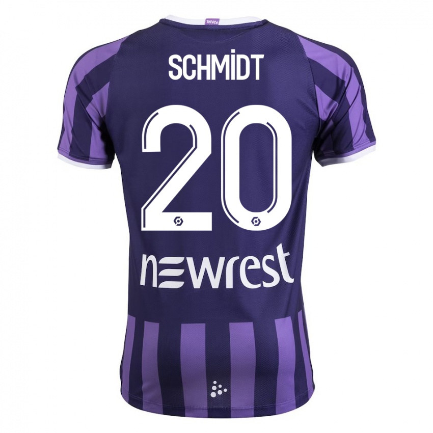 Bambino Maglia Niklas Schmidt #20 Porpora Kit Gara Away 2023/24 Maglietta