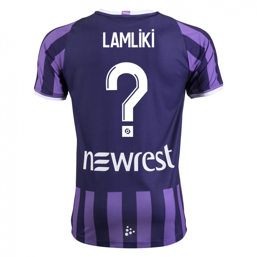 Bambino Maglia Nassim Lamliki #0 Porpora Kit Gara Away 2023/24 Maglietta