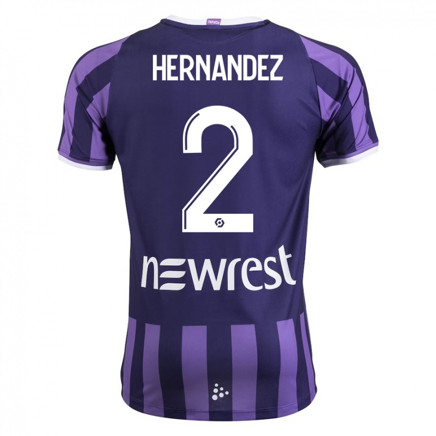 Bambino Maglia Lucie Hernandez #2 Porpora Kit Gara Away 2023/24 Maglietta