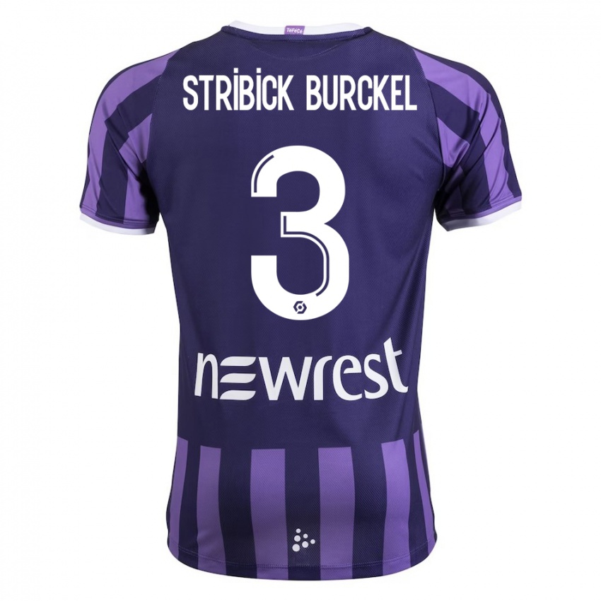 Bambino Maglia Laetitia Stribick-Burckel #3 Porpora Kit Gara Away 2023/24 Maglietta