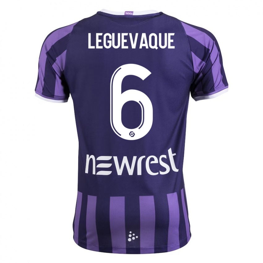 Bambino Maglia Laurie Leguevaque #6 Porpora Kit Gara Away 2023/24 Maglietta