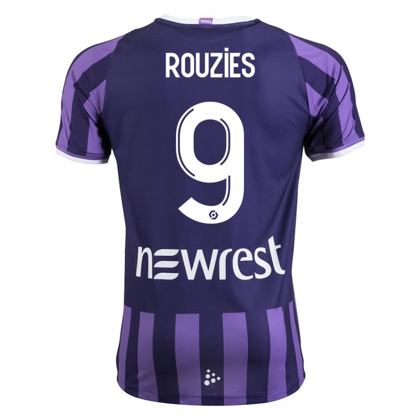 Bambino Maglia Manon Rouzies #9 Porpora Kit Gara Away 2023/24 Maglietta