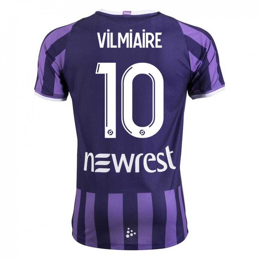 Bambino Maglia Kelly Vilmiaire #10 Porpora Kit Gara Away 2023/24 Maglietta