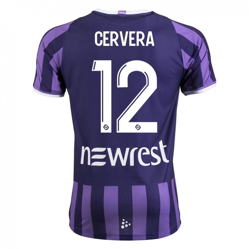 Bambino Maglia Laurianne Cervera #12 Porpora Kit Gara Away 2023/24 Maglietta