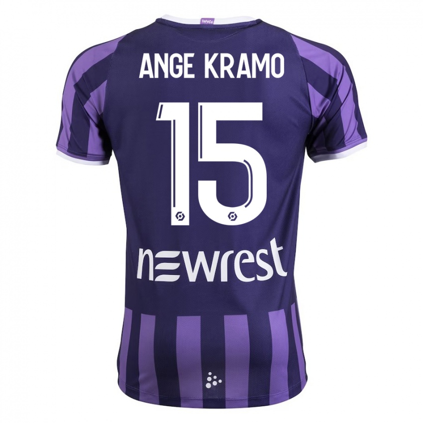 Bambino Maglia Marie Ange Kramo #15 Porpora Kit Gara Away 2023/24 Maglietta