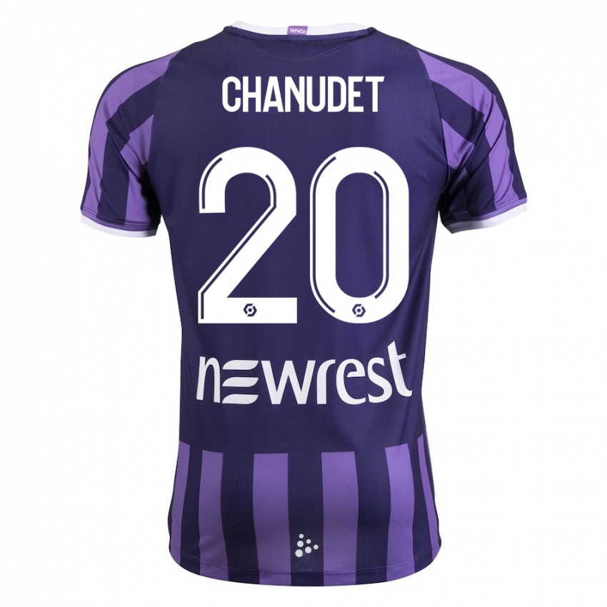 Bambino Maglia Coralie Chanudet #20 Porpora Kit Gara Away 2023/24 Maglietta