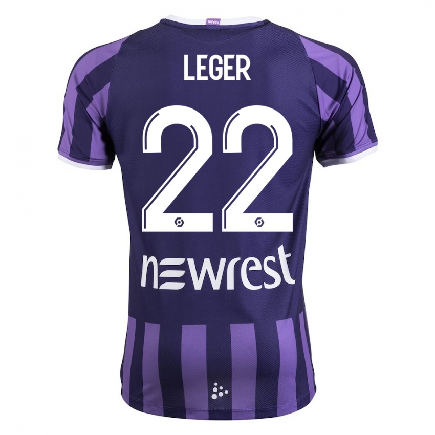 Bambino Maglia Christelle Léger #22 Porpora Kit Gara Away 2023/24 Maglietta