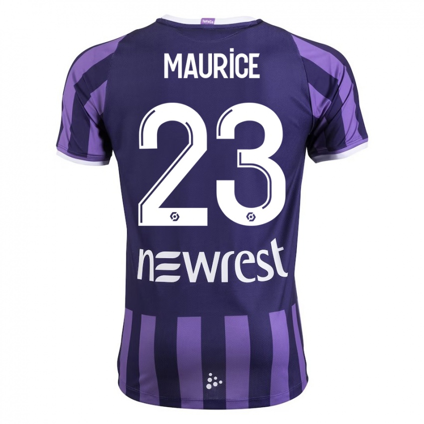 Bambino Maglia Sandra Maurice #23 Porpora Kit Gara Away 2023/24 Maglietta