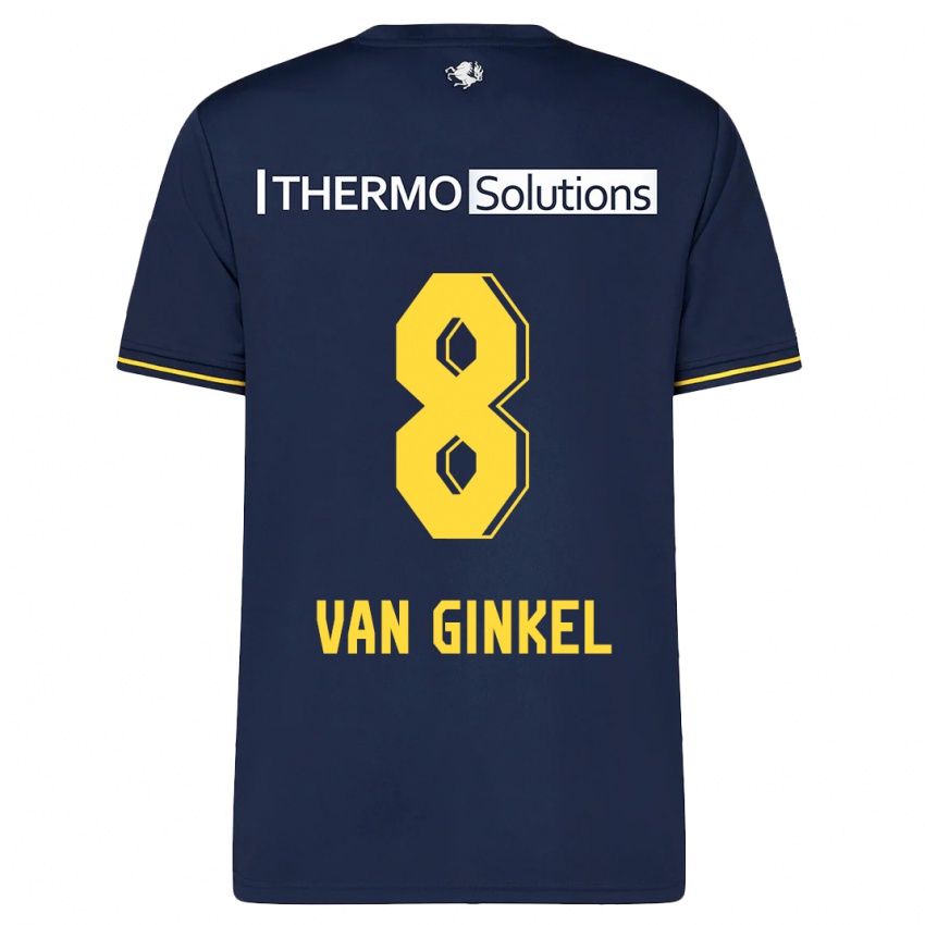 Bambino Maglia Danique Van Ginkel #8 Marina Militare Kit Gara Away 2023/24 Maglietta