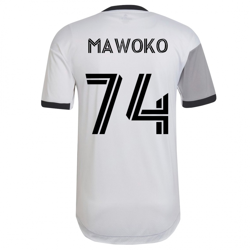 Bambino Maglia Kundai Mawoko #74 Bianco Kit Gara Away 2023/24 Maglietta