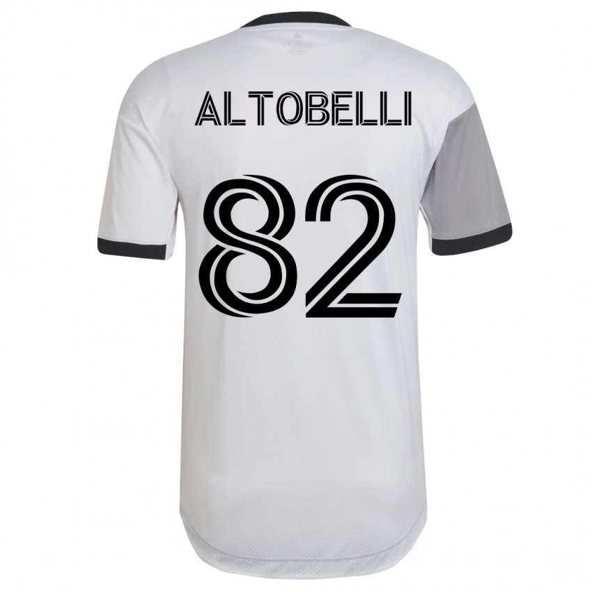 Bambino Maglia Julian Altobelli #82 Bianco Kit Gara Away 2023/24 Maglietta