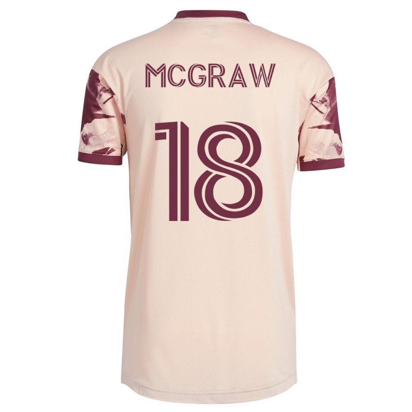 Bambino Maglia Zac Mcgraw #18 Bianco Blu Kit Gara Away 2023/24 Maglietta