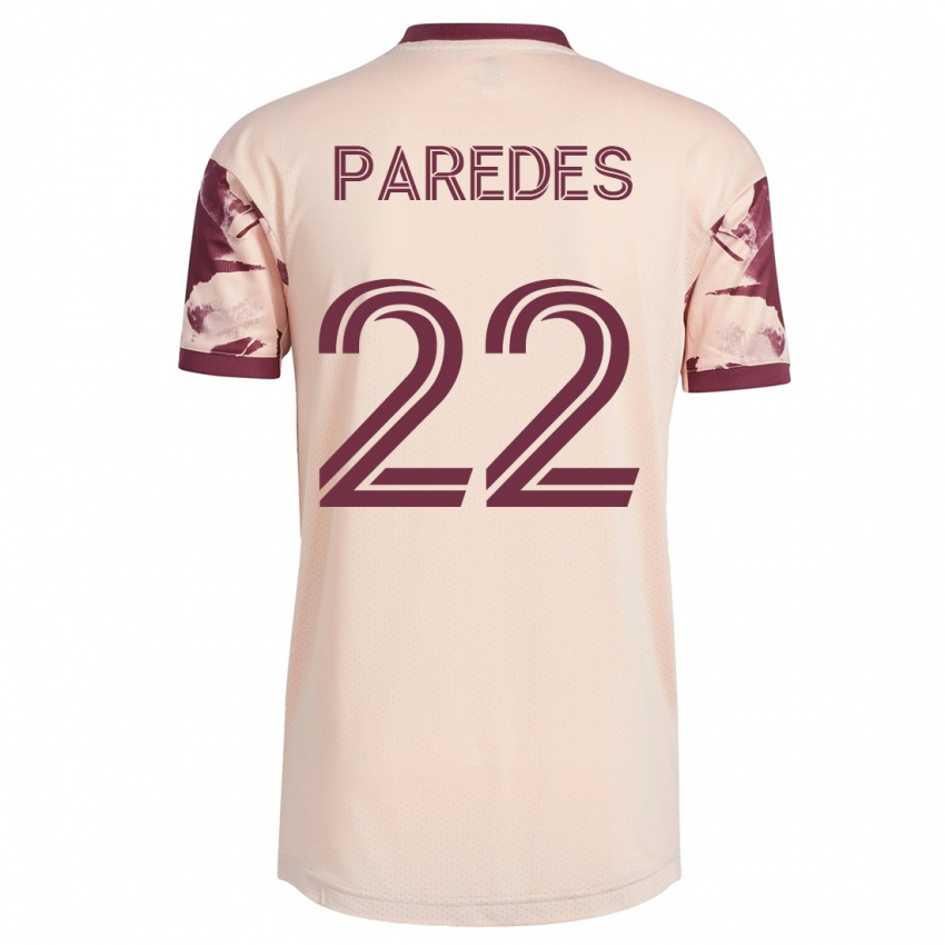 Bambino Maglia Cristhian Paredes #22 Bianco Blu Kit Gara Away 2023/24 Maglietta