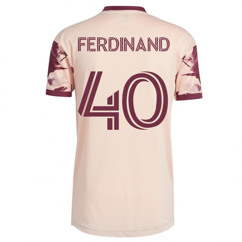 Bambino Maglia Keesean Ferdinand #40 Bianco Blu Kit Gara Away 2023/24 Maglietta