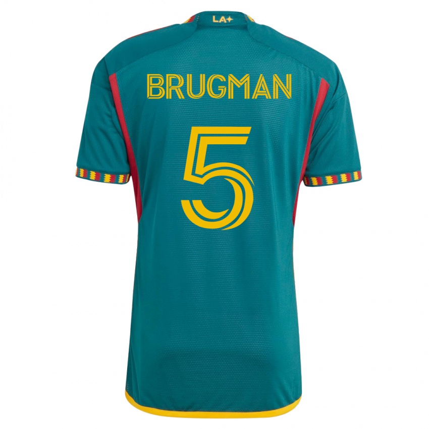 Bambino Maglia Gastón Brugman #5 Verde Kit Gara Away 2023/24 Maglietta