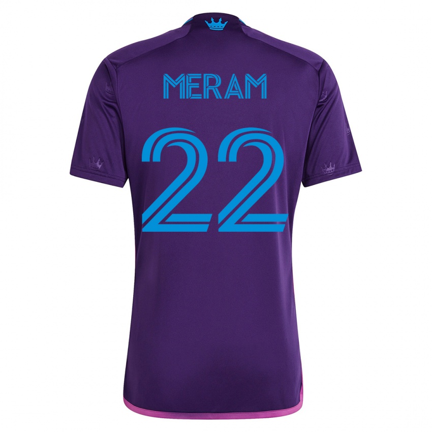 Bambino Maglia Justin Meram #22 Viola Kit Gara Away 2023/24 Maglietta