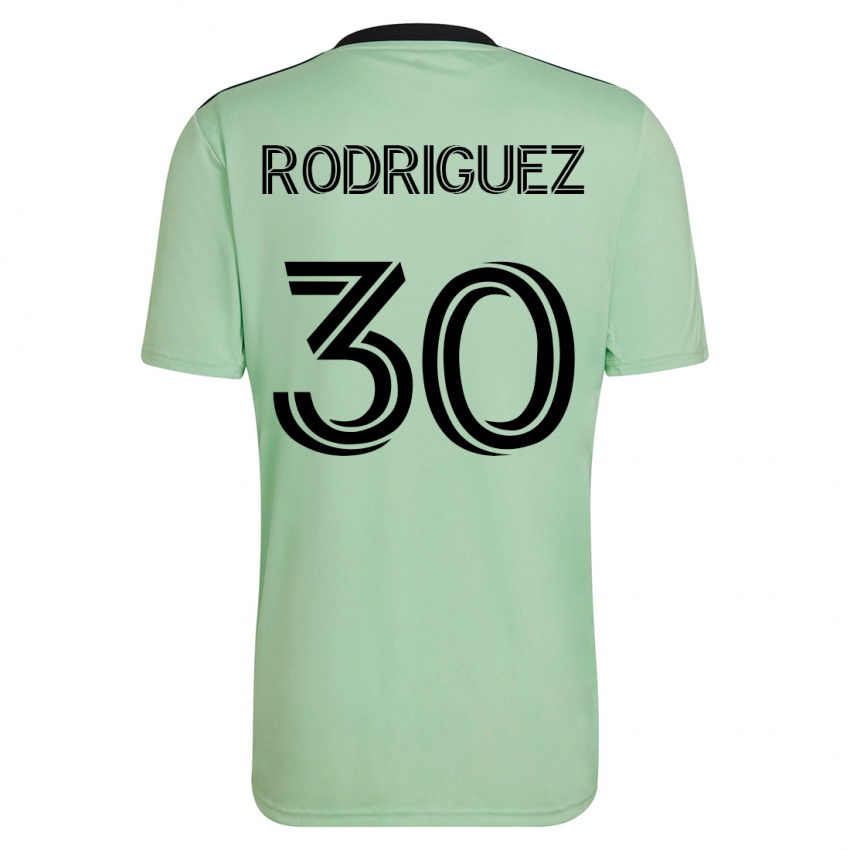 Bambino Maglia Memo Rodríguez #30 Verde Chiaro Kit Gara Away 2023/24 Maglietta