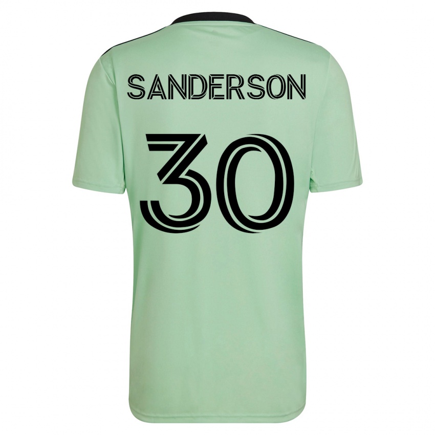 Bambino Maglia Spencer Sanderson #30 Verde Chiaro Kit Gara Away 2023/24 Maglietta