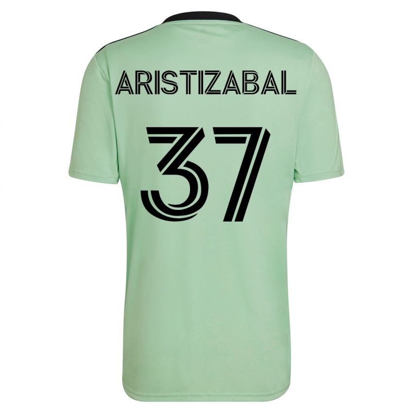 Bambino Maglia Nicolas Aristizabal #37 Verde Chiaro Kit Gara Away 2023/24 Maglietta