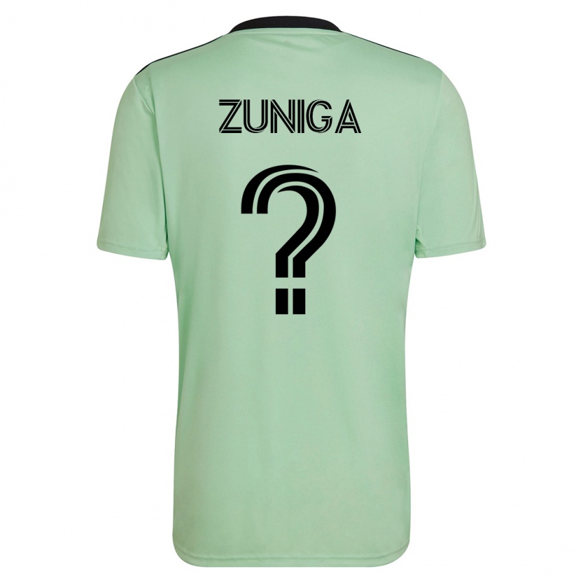 Bambino Maglia Abner Zuñiga #0 Verde Chiaro Kit Gara Away 2023/24 Maglietta