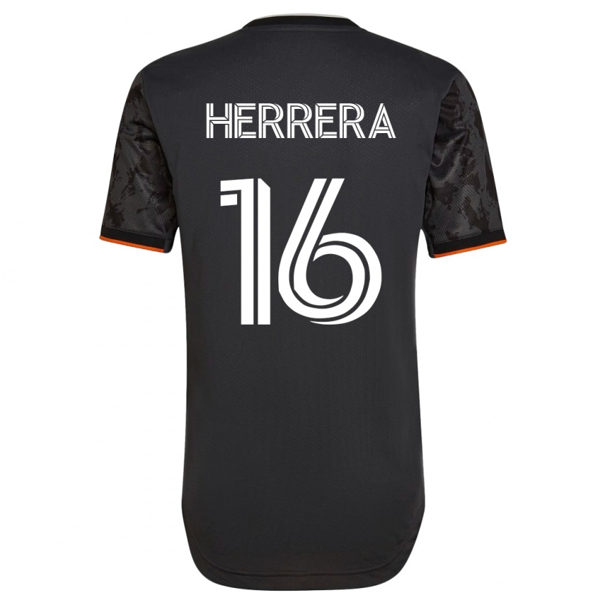 Bambino Maglia Hector Herrera #16 Nero Kit Gara Away 2023/24 Maglietta