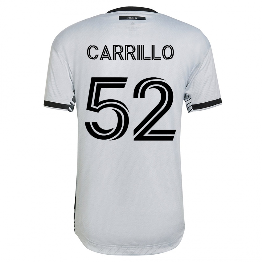Bambino Maglia Israel Carrillo #52 Bianco Kit Gara Away 2023/24 Maglietta