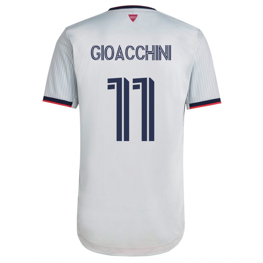 Bambino Maglia Nicholas Gioacchini #11 Bianco Kit Gara Away 2023/24 Maglietta