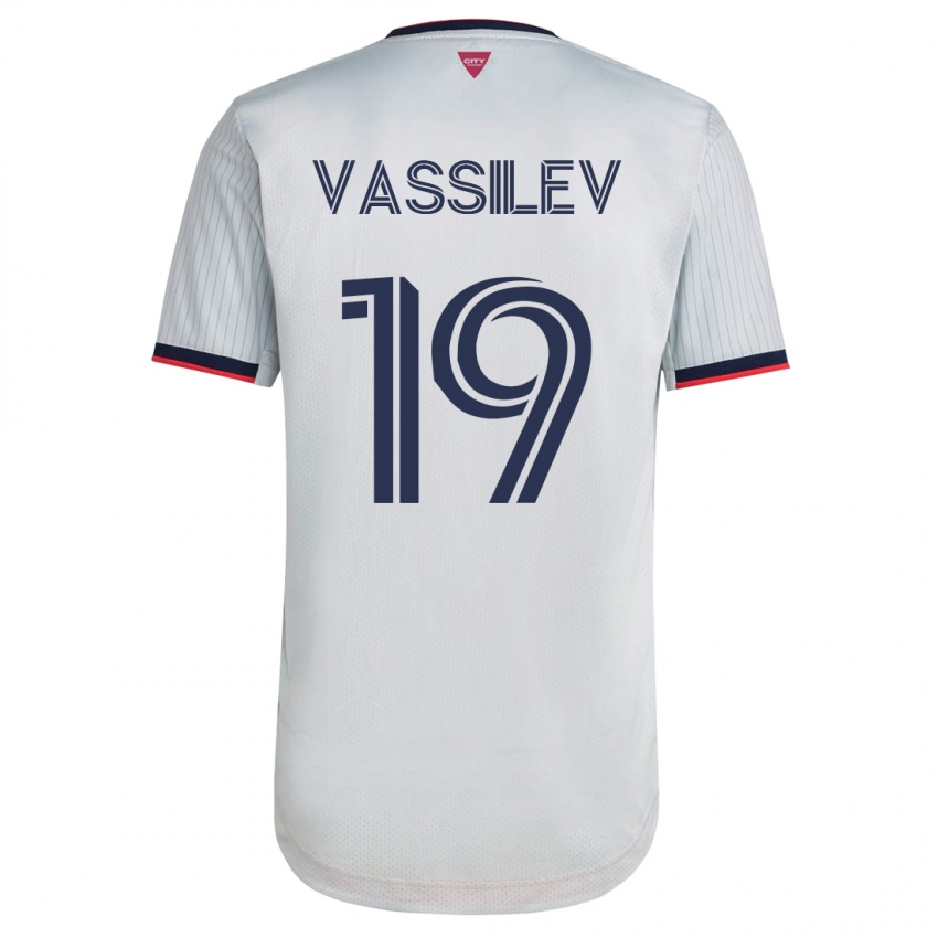 Bambino Maglia Indiana Vassilev #19 Bianco Kit Gara Away 2023/24 Maglietta