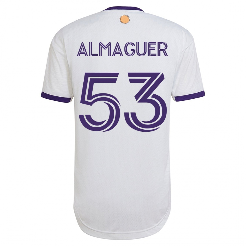 Bambino Maglia Jorge Almaguer #53 Bianco Kit Gara Away 2023/24 Maglietta