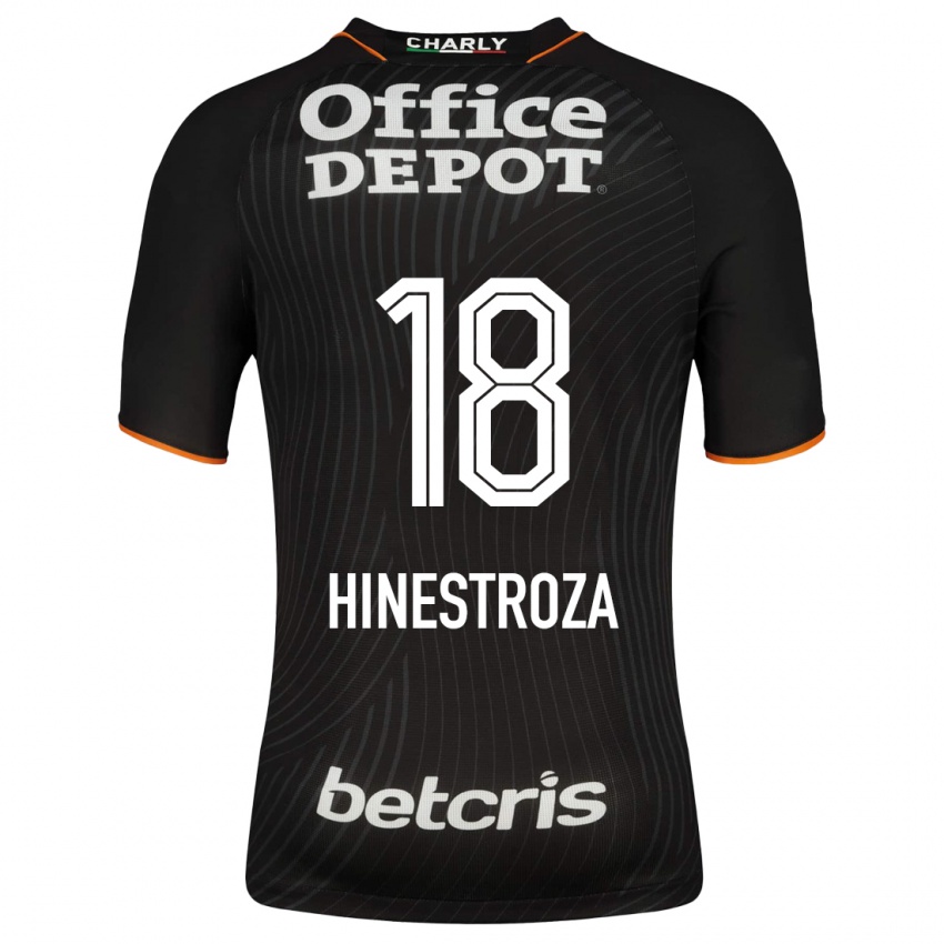 Bambino Maglia Marino Hinestroza #18 Nero Kit Gara Away 2023/24 Maglietta