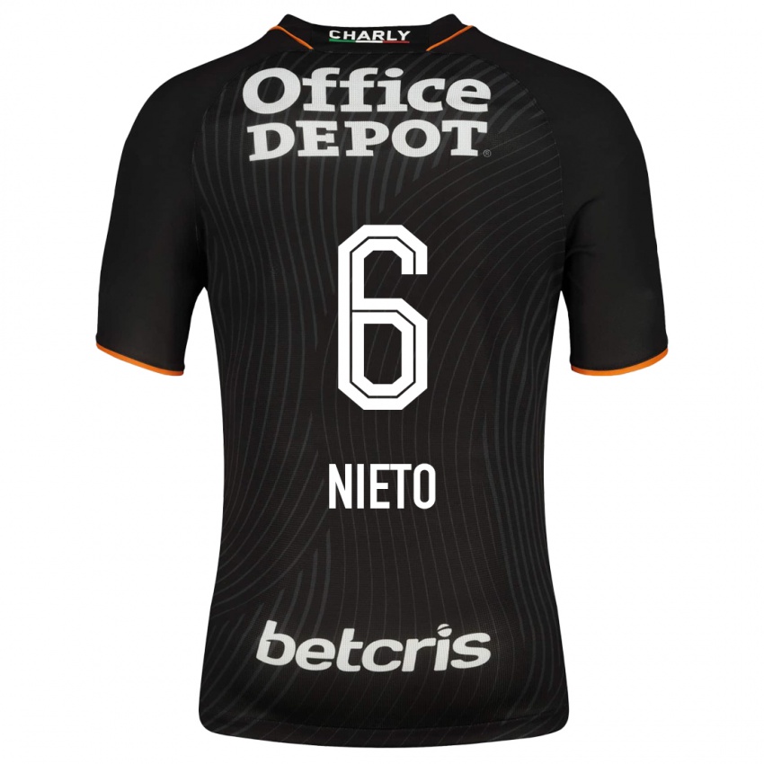 Bambino Maglia Karla Nieto #6 Nero Kit Gara Away 2023/24 Maglietta