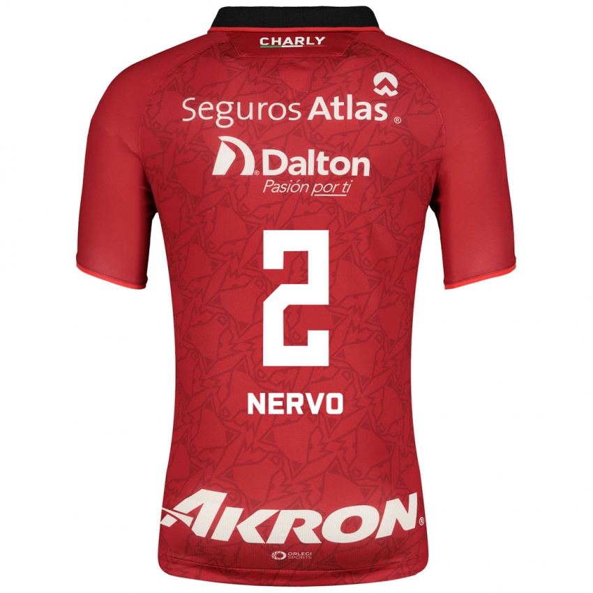 Bambino Maglia Hugo Nervo #2 Rosso Kit Gara Away 2023/24 Maglietta